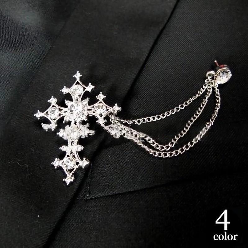 ラペルピン ピンブローチ アクセサリー メンズ レディース ゴールドカラー シルバーカラー クロス 十字架 ドクロ 髑髏 ガイコツ ラインストーン か Acc おとりよせ Com 通販 Yahoo ショッピング