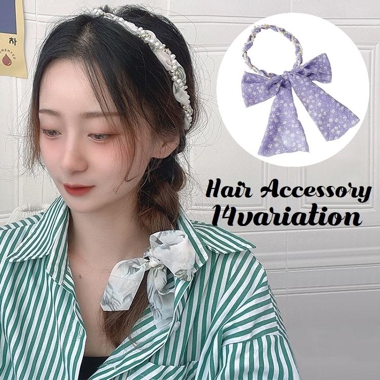 ヘアバンド ロングリボン付き レディース ヘアアクセサリー 髪飾り 髪留め パール調 ラインストーン 無地 花柄 フラワー シフォン素材 オーガンジー Acc おとりよせ Com 通販 Yahoo ショッピング
