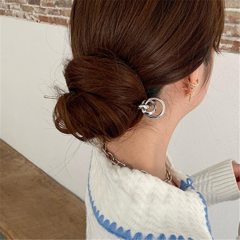 かんざし 簪 レディース 春の新作続々 ヘアアクセサリー 髪留め 髪飾り まとめ髪 シルバーカラー かわいい ゴールドカラー サークル ヘアアレンジ シンプル 球体