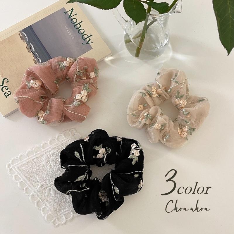 シュシュ ヘアゴム 髪飾り 髪留め ヘアアクセサリー レディース 女性 婦人 ファッション小物 花柄 刺繍 レース ヘアアレンジ ヘアアクセ かわいい Acc 52 おとりよせ Com 通販 Yahoo ショッピング