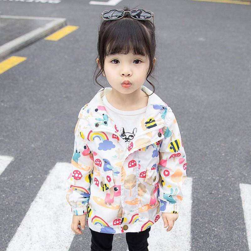 パーカー ジップアップ アウター ウインドブレーカー ジャンパー キッズ ベビー 子供 女の子 イラスト プリント フード ピンク ホワイト Aut おとりよせ Com 通販 Yahoo ショッピング