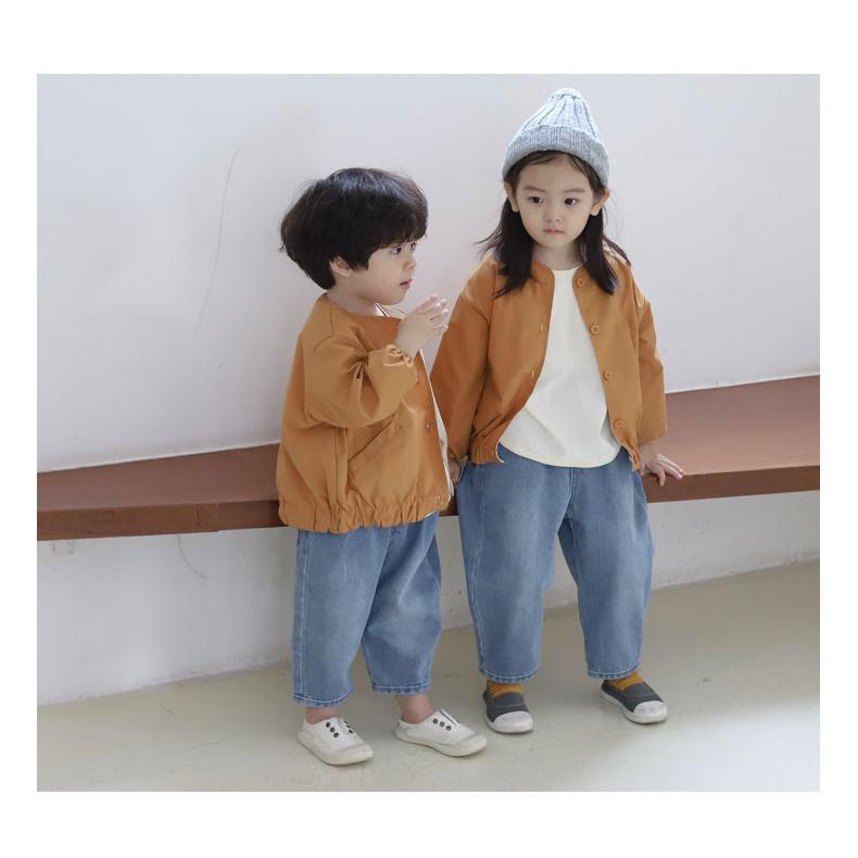 ブルゾン アウター 子供服 キッズ ベビー ジュニア 女の子 男の子 お揃いコーデ ノーカラー 前開き 前ボタン 上着 羽織り おしゃれ かわいい 無 Aut おとりよせ Com 通販 Yahoo ショッピング