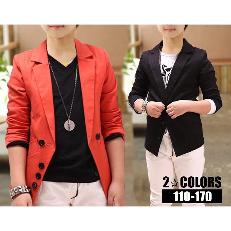 テーラードジャケット 長袖 アウター 上着 子供服 キッズ ジュニア おしゃれ きれいめ カジュアル シンプル 無地 単色 ソリッドカラー 男の子 男 Aut おとりよせ Com 通販 Yahoo ショッピング