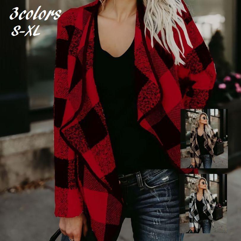 コート レディース アウター カスケーディングカラー バッファローチェック 格子柄 長袖 おしゃれ お出かけ カジュアル 婦人 Aut おとりよせ Com 通販 Yahoo ショッピング