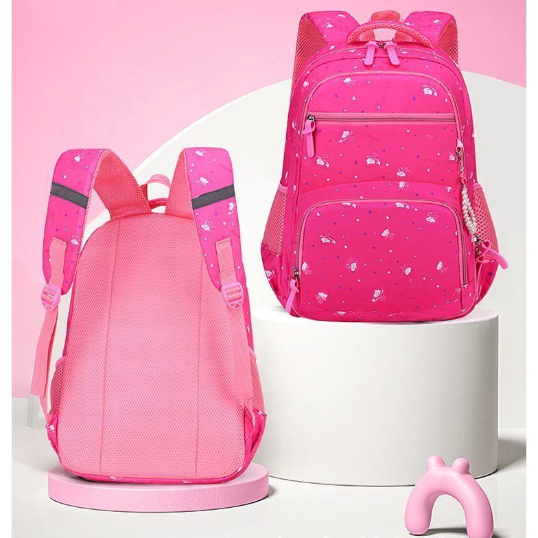 リュックサック キッズ ジュニア 子供用 女の子 小学生 バックパック スクールバッグ サイドポケット ファスナー 反射板 おしゃれ 可愛い イラスト Bag おとりよせ Com 通販 Yahoo ショッピング