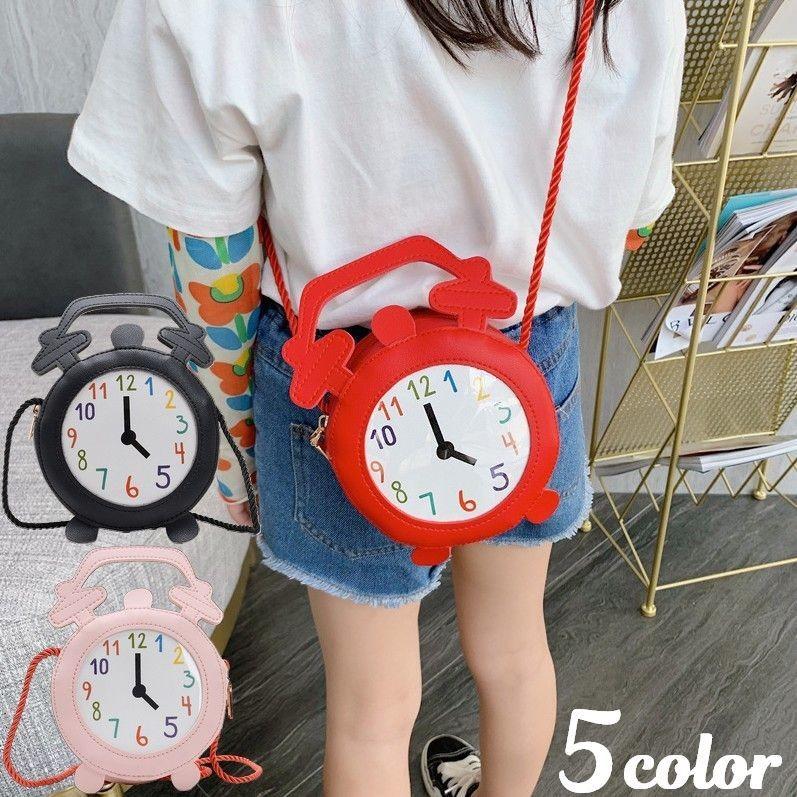 ミニポシェット ショルダーバッグ 時計モチーフ レザー調 子供用 キッズ カバン 鞄 ミニサイズ フェイクレザー 可愛い かわいい 小物収納 お出かけ Bag 618 おとりよせ Com 通販 Yahoo ショッピング