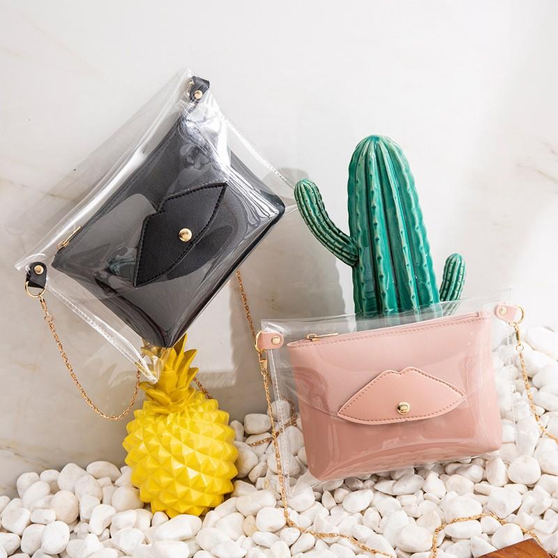ショルダーバック 斜め掛けバック クリアショルダー ポーチ 透明 中身が見える 取り外し可能 チェーン お出かけ かわいい カジュアル レディース Bag おとりよせ Com 通販 Yahoo ショッピング