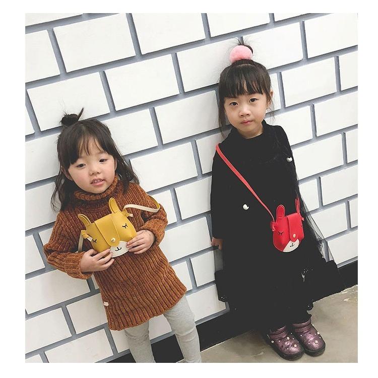 ショルダーバッグ ポシェット 子供用 女の子 アニマル 動物 鹿 シカ キッズ 送料無料でお届けします お出 鞄 ユニーク ファッション小物 バッグ かわいい フェイクレザー