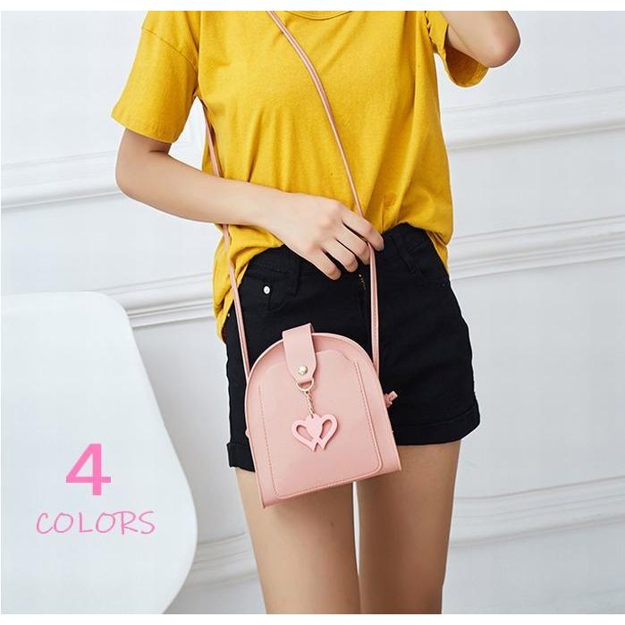 ショルダーバッグ レディース 大人 女性 ファッション小物 かばん 単色 ハート チャーム オシャレ 大人っぽい 可愛い ショルダーストラップ デート Bag 960 おとりよせ Com 通販 Yahoo ショッピング