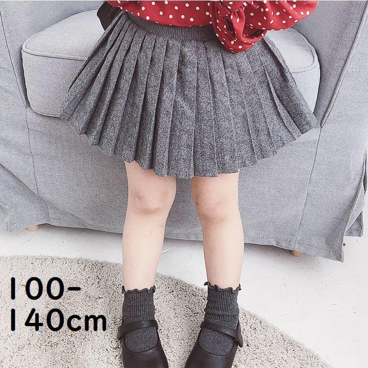 プリーツスカート キッズ ジュニア ベビー 女の子 ガールズ 子供用 ボトムス ミニ丈 ショート丈 グレー ウエストゴム シンプル かわいい おしゃれ Bot おとりよせ Com 通販 Yahoo ショッピング