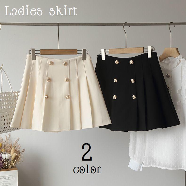 プリーツスカート ミニ丈 レディース ボトムス 飾りボタン ファスナー ジッパー ショート丈 無地 単色 上品 おしゃれ ミニスカ 婦人服 可愛い フ Bot おとりよせ Com 通販 Yahoo ショッピング