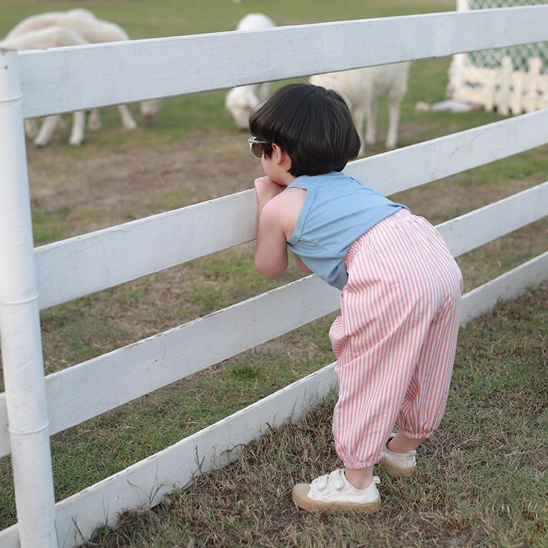 ロングパンツ バルーンパンツ 子供服 キッズ ベビー ジュニア 男の子 女の子 ストライプ 裾ゴム ウエストゴム 長ズボン ボトムス おしゃれ かわい｜mignonlindo｜04