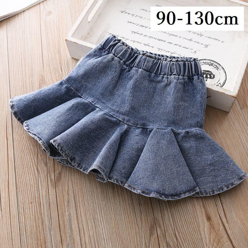 デニムスカート キッズ フリル ティアード カジュアル かわいい おしゃれ シンプル ウエストゴム 女の子 子供服 Bot おとりよせ Com 通販 Yahoo ショッピング