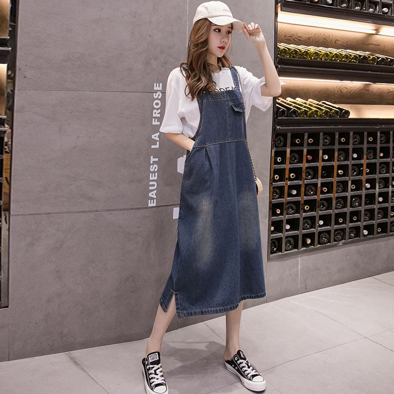 ジャンパースカート レディース 膝下 スリット ポケット デニム カジュアル ラフ かわいい おしゃれ 婦人服 女性 キュート Bot おとりよせ Com 通販 Yahoo ショッピング