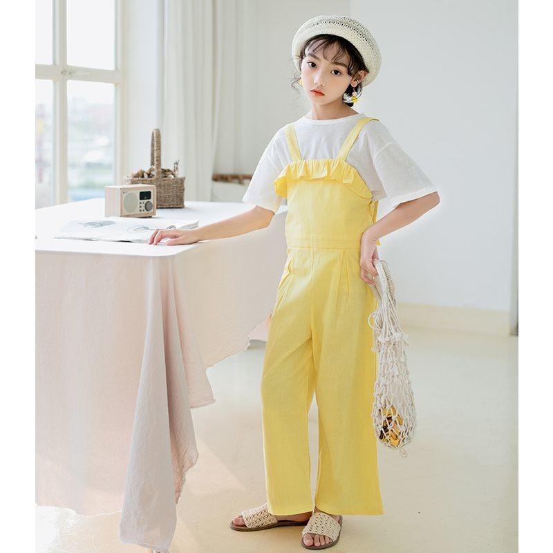 オーバーオール キッズ フリル かわいい おしゃれ サロペット ロングパンツ オールインワン 大人っぽい 女の子 レディース ジュニア 小学生 中学生 Bot おとりよせ Com 通販 Yahoo ショッピング