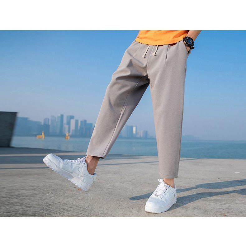 ズボン パンツ メンズ 9分丈 アンクルパンツ ストレート ボトムス メンズファッション 無地 ウエストゴム ひも付き サイドポケット 後ろポケット Bot おとりよせ Com 通販 Yahoo ショッピング