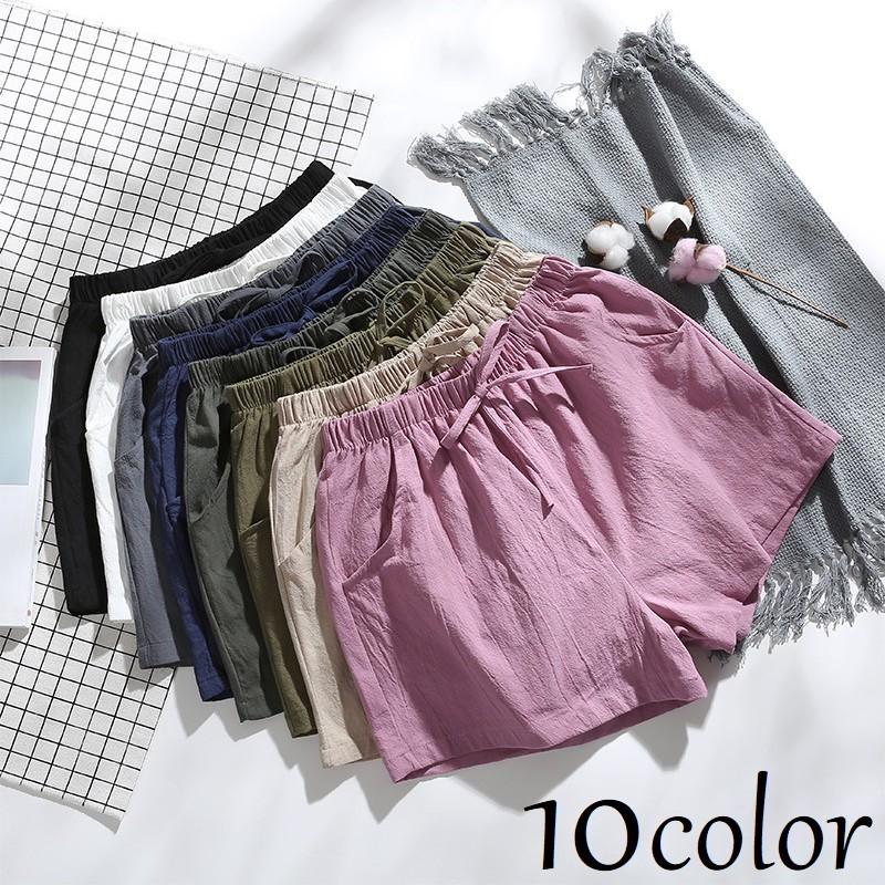 ショートパンツ ハーフパンツ レディース 女性 半ズボン ボトムス ウエストゴム ウエスト紐 シンプル 無地 淡いカラー ゆったり リネン かわいい Bot おとりよせ Com 通販 Yahoo ショッピング