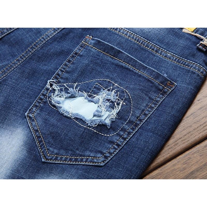 ジーパン ジーンズ メンズ ロング丈 ロングパンツ ダメージジーンズ ワッペン 破れ 穴あき メンズファッション おしゃれ パンツ メンズ下着 衣類 Bot おとりよせ Com 通販 Yahoo ショッピング