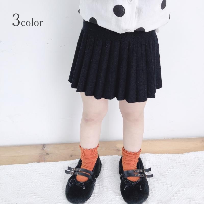 プリーツスカート ニット ボトムス キッズ 90 130cm 女の子 無地 単色 シンプル かわいい おしゃれ 子供服 秋服 Bot おとりよせ Com 通販 Yahoo ショッピング
