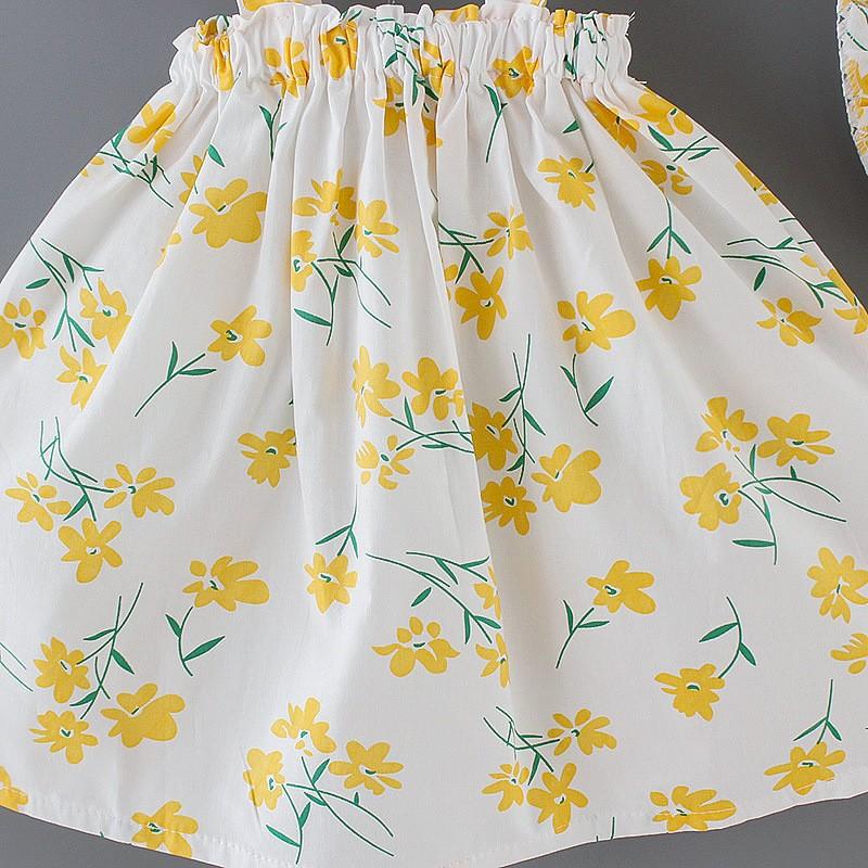 ジャンパースカート サロペット ベビー キッズ 子供 幼児 女の子 帽子付き プリント イラスト 花 フラワー フレア ピンク イエロー かわいい お Bot おとりよせ Com 通販 Yahoo ショッピング