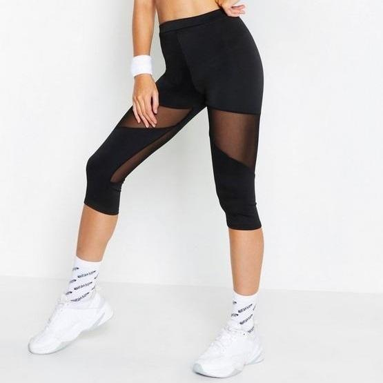 327円 店舗良い フィットネスパンツ トレーニングウェア フィットネスウェア スポーツウェア レディース 女性 ボトムス ロングパンツ 七分丈 透け感 シアー シースル