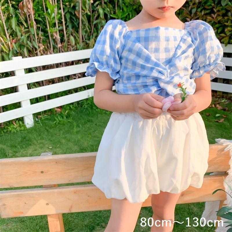ショートパンツ キッズ ベビー 女の子 短パン カボチャパンツ バルーンパンツ ボトムス 子供服 かわいい 白 シンプル 無地 定番 ふんわり ゆった 通販 ベビー 短パン ハーフパンツ 女の子 80cm