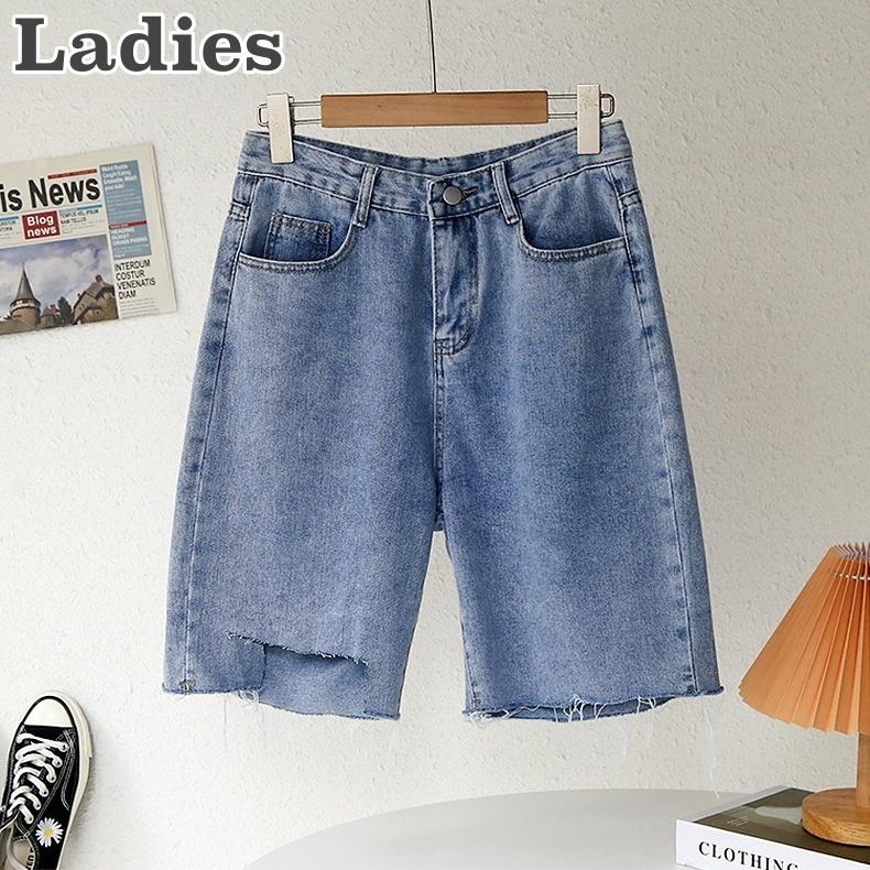 ハーフパンツ レディース 女性 ボトムス デニム ジーンズ 半ズボン カットオフ 切りっぱなし ダメージ シンプル カジュアル お洒落 お出かけ 普段 上品な
