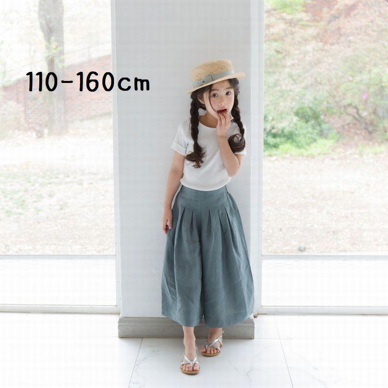 ガウチョパンツ ワイドパンツ スカーチョ スカンツ クロップドパンツ ボトムス キッズ ジュニア 子供服 女の子 ウエストゴム ポケット 無地 かわい Bot おとりよせ Com 通販 Yahoo ショッピング