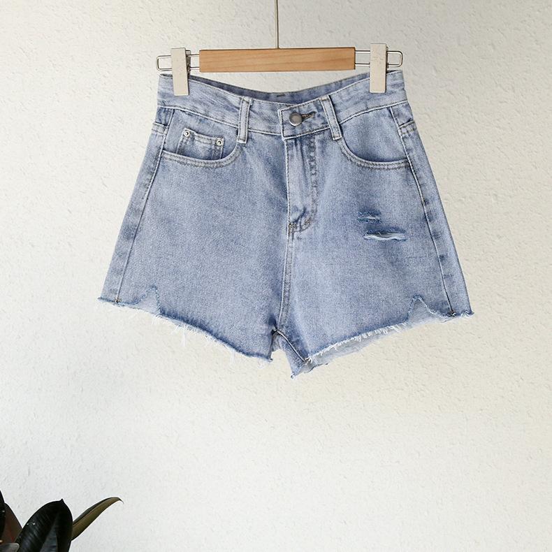 再再販 デニムパンツ ショートパンツ ミニ丈 レディース 女性 ボトムス ジーンズ 短パン 半ズボン カットオフ ダメージ加工 切りっぱなしポケット付き ウエ Psychologue Landerneau Fr