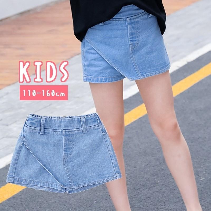 キュロットスカート ラップキュロット 110 160cm キッズ ジュニア 子供 女の子 デニムパンツ ショートパンツ 可愛い おしゃれ Bot おとりよせ Com 通販 Yahoo ショッピング