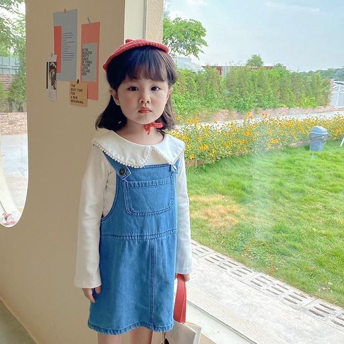 ジャンパースカート サロペット デニムスカート オーバーオール 子供服 キッズ ベビー 女の子 無地 単色 ポケット付き シンプル おしゃれ かわいい Bot 647 おとりよせ Com 通販 Yahoo ショッピング