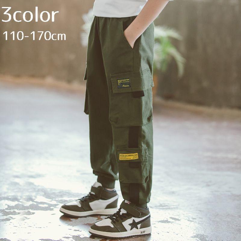 カーゴパンツ ジョガー 子供用 キッズ ジュニア 男の子 女の子 子供服 ボトムス 長ズボン バイカラー グレー ブラック カーキ ウエストゴム ポケ Bot おとりよせ Com 通販 Yahoo ショッピング