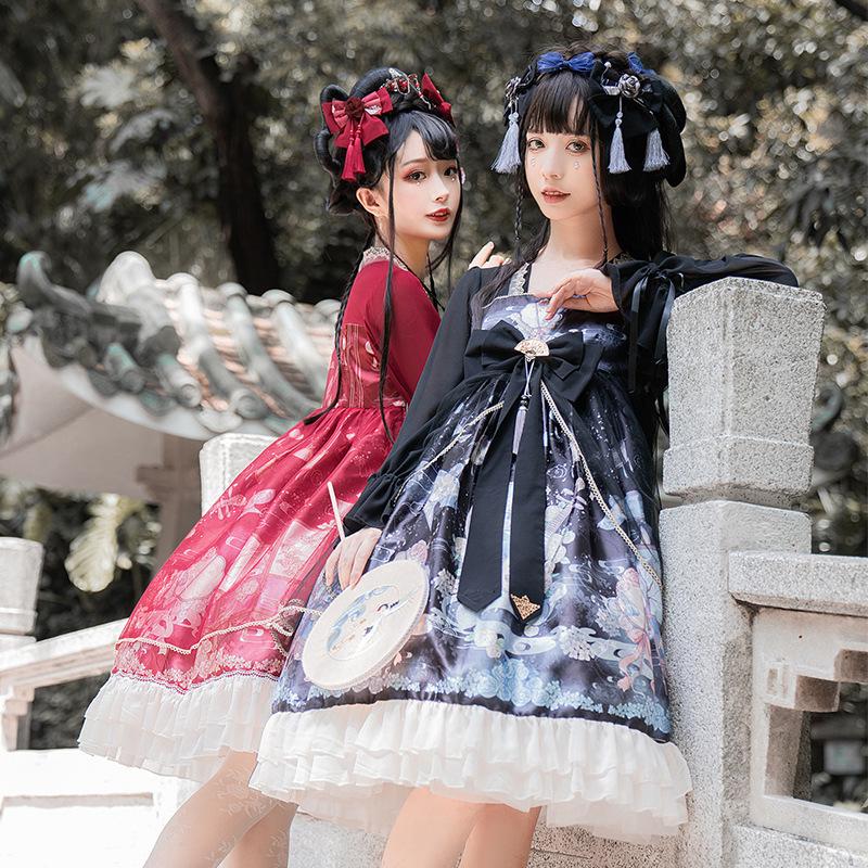 長袖 A フィット フレア コスチューム コスプレ衣装 髪飾り ロリータ 髪飾り プリンセスライン コスプレ衣装 ヘアクリップ付き おとりよせ Com ミディ フープドレス ワンピース Cos ひざ丈 A