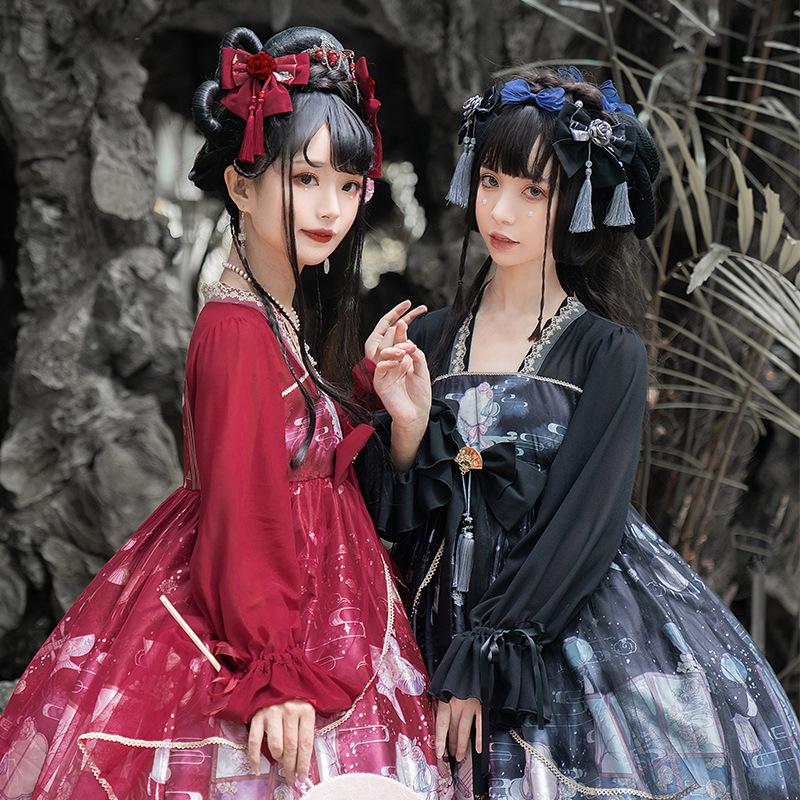 長袖 A フィット フレア コスチューム コスプレ衣装 髪飾り ロリータ 髪飾り プリンセスライン コスプレ衣装 ヘアクリップ付き おとりよせ Com ミディ フープドレス ワンピース Cos ひざ丈 A