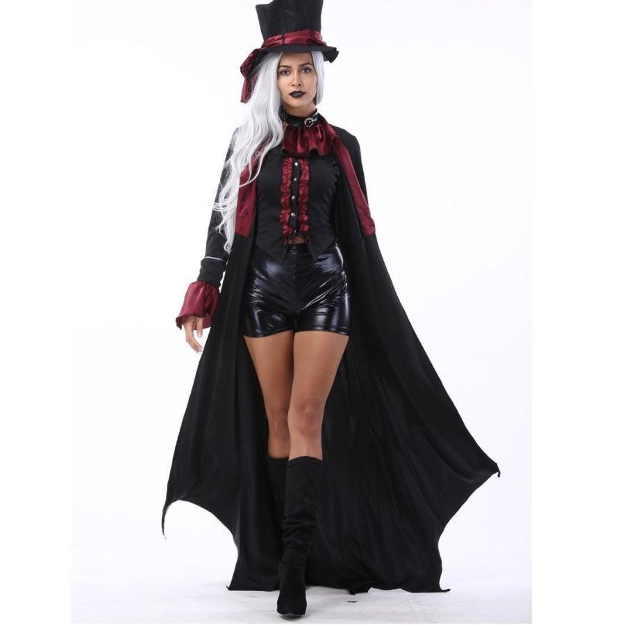 ハロウィン コスプレ コスチューム衣装 ドラキュラ 吸血鬼 女性 レディース セット 4点セット 帽子 ハット ベスト ショートパンツ ロングコート Cos 1 おとりよせ Com 通販 Yahoo ショッピング