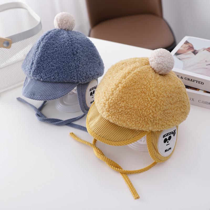 キャスケット 帽子 キャップ キッズ ベビー 子ども用 女の子 男の子 耳あて付き ボア ぽんぽん イラスト ふわふわ かわいい おしゃれ 防寒 お出 Hat おとりよせ Com 通販 Yahoo ショッピング