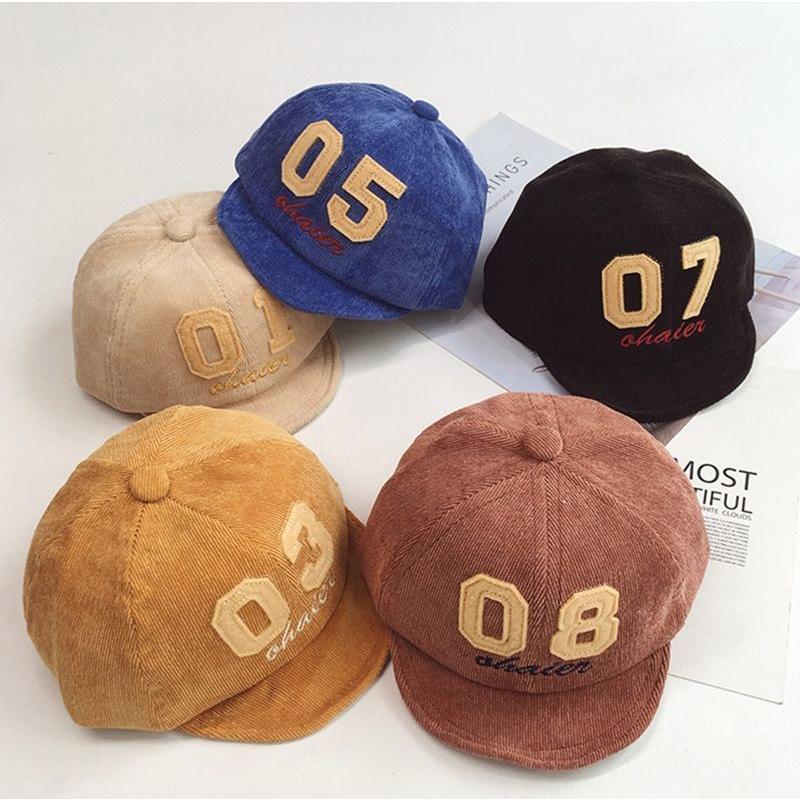 子供用キャップ 帽子 野球帽 コーデュロイ ぼうし Cap キッズ ベビー カジュアル 数字 Uv対策 紫外線対策 秋 冬 お出かけ 外出 女の子 男 Hat おとりよせ Com 通販 Yahoo ショッピング