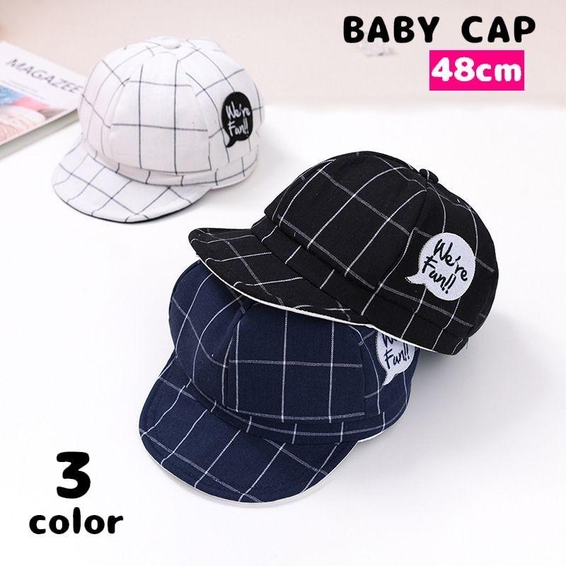 帽子 キャップ 野球帽 子供用 ベビー 赤ちゃん 赤ん坊 ぼうし チェック 格子柄 英字ロゴ ファッション小物 女の子 男の子 乳児 カジュアル おし Hat おとりよせ Com 通販 Yahoo ショッピング