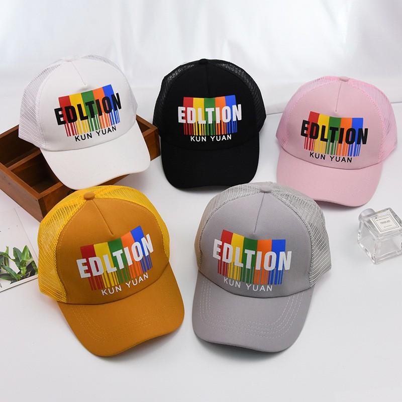 キャップ キッズ 子供用 ジュニア 帽子 カラフル プリント メッシュ 