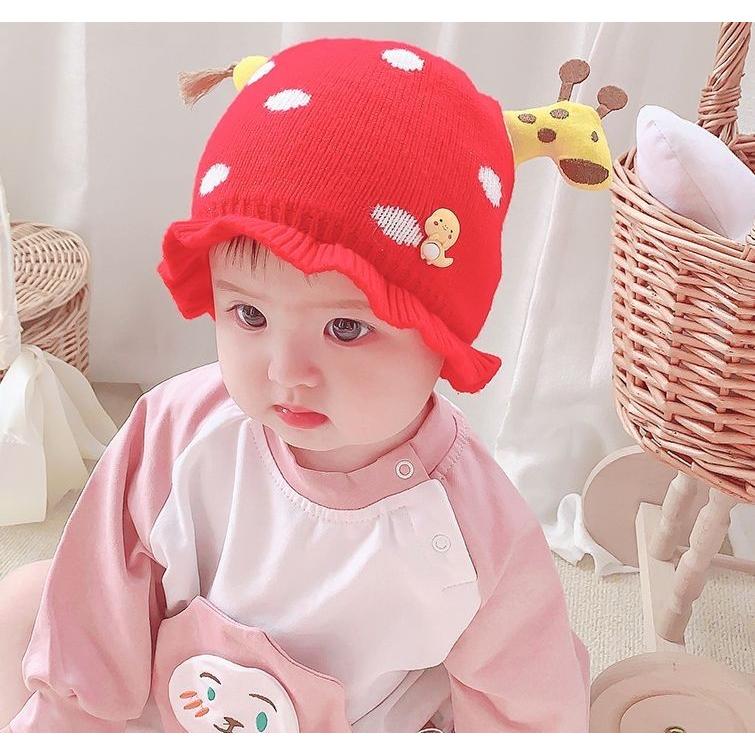 ベビー帽子 ニット帽 ワッチキャップ ビーニー ボンネット風 ベビー 赤ちゃん 男の子 女の子 子供用 ぼうし フリル 刺繍 アップリケ キリン しっ Hat おとりよせ Com 通販 Yahoo ショッピング