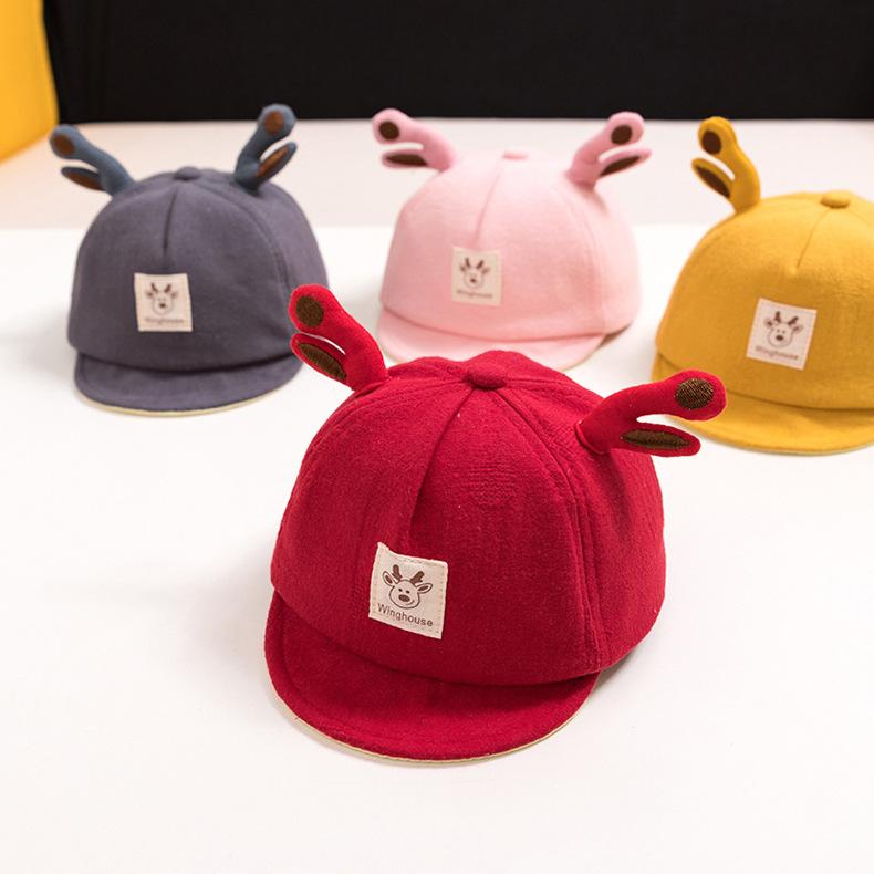 キャップ ベビー 帽子 子供用 男の子 女の子 赤ちゃん 野球帽 シカ 角付き かわいい お出かけ お散歩 日除け 紫外線対策 Hat おとりよせ Com 通販 Yahoo ショッピング