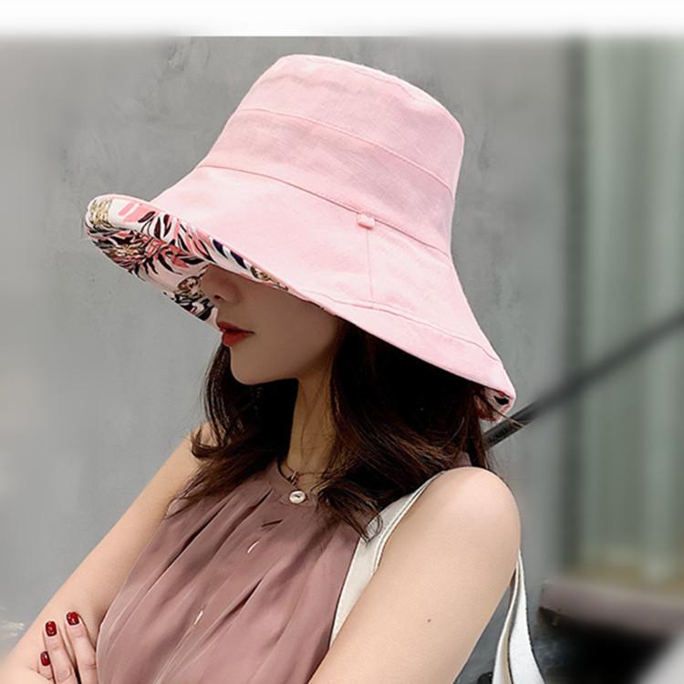 リバーシブルハット 帽子 レディース 女性用 ボタニカル柄 植物柄 リーフ つば広 日よけ 紫外線対策 おしゃれ かわいい 大人上品 お出かけ