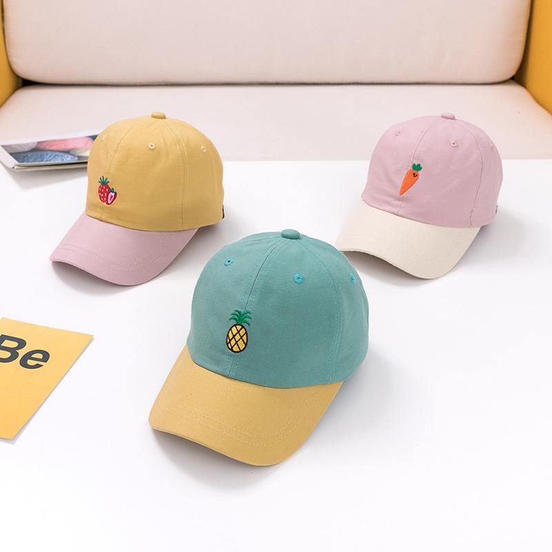 超特価sale開催 キャップ 野球帽 帽子 ぼうし キッズ 子供 ユニセックス 男の子 女の子 ファッション小物 野菜 フルーツ 刺繍 かわいい おしゃれ 帽子 キャップ カラー ブルー パイナップル Www We Job Com