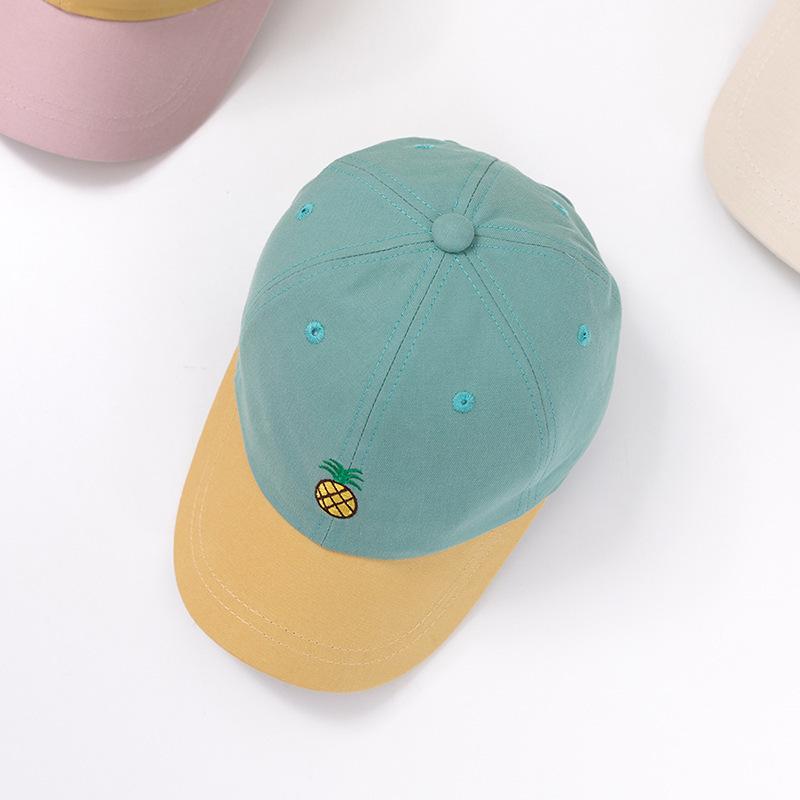 超特価sale開催 キャップ 野球帽 帽子 ぼうし キッズ 子供 ユニセックス 男の子 女の子 ファッション小物 野菜 フルーツ 刺繍 かわいい おしゃれ 帽子 キャップ カラー ブルー パイナップル Www We Job Com