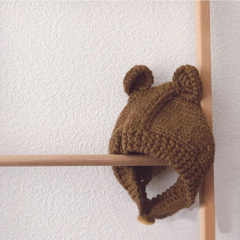 ニット帽 キッズ ベビー 帽子 子供用 女の子 男の子 耳付き ボタン留め 無地 手編み風 マウス ねずみ かわいい 赤ちゃん お出かけ 秋冬 出産祝 Hat おとりよせ Com 通販 Yahoo ショッピング