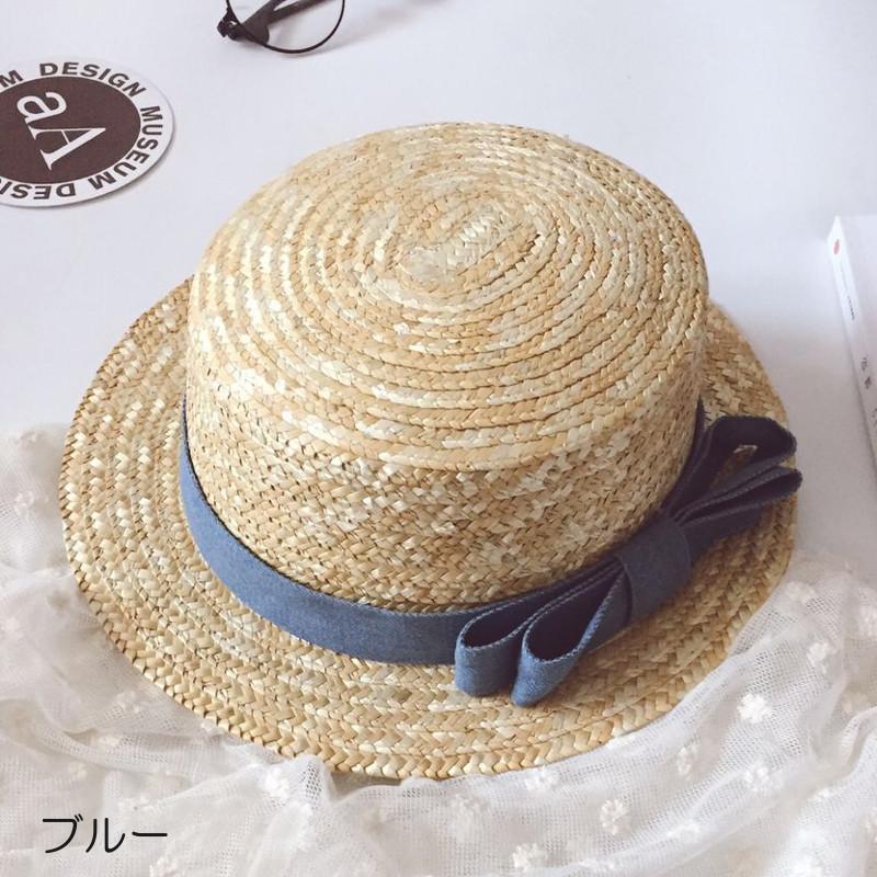 帽子 ハット カンカン帽 キッズ帽子 麦わら帽子 リボン ペーパー キッズ 子供 レディース 親子 お揃い ペア 麦わら 春 夏 紫外線 Uv デニム Hat おとりよせ Com 通販 Yahoo ショッピング