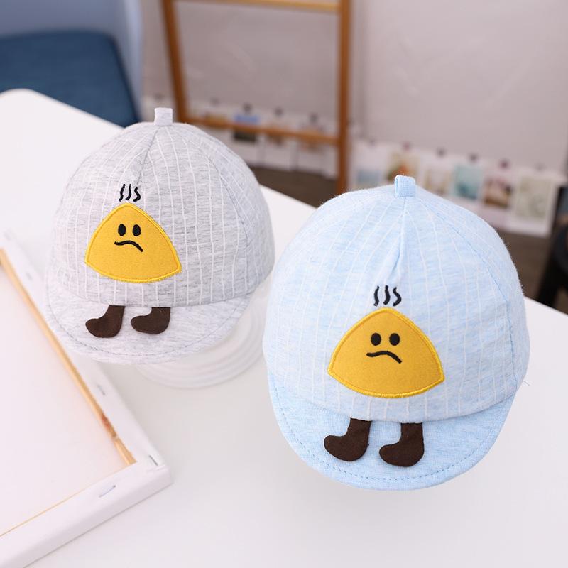 保障できる キャップ 帽子 ベビー 赤ちゃん 新生児 子供用 男の子 女の子 ファッション小物 三角 イラスト入り 足付き ボーダー 単色 ゴム入り つば付き ゆ Simbcity Net