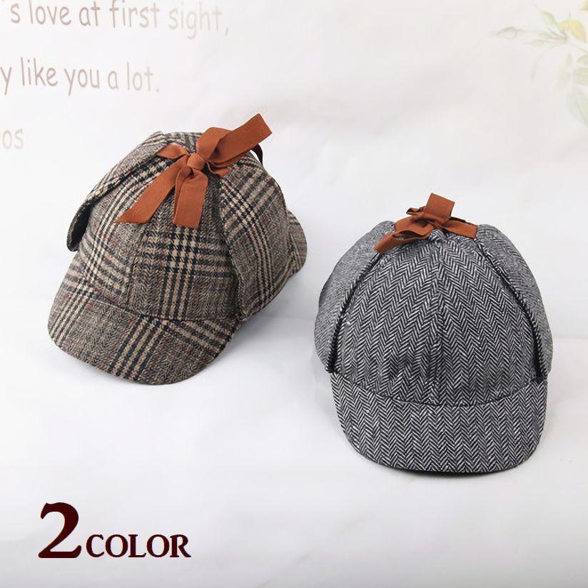 鹿撃ち帽 ディアストーカー 帽子 レディース メンズ ユニセックス ファッション小物 リボン チェック クラシカル 男女兼用 Hat おとりよせ Com 通販 Yahoo ショッピング