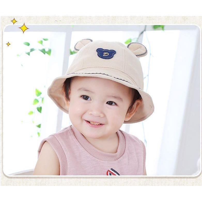 帽子 ハット ベビー 赤ちゃん 限定モデル 女の子 男の子 子供用 耳付き 耳つき クマ 可愛 日よけ かわいい 刺繍 Uv くま 日焼け防止 日除け 紫外線対策