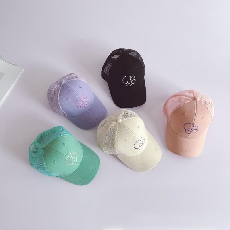 キャップ 帽子 大感謝セール ぼうし 野球帽 キッズ 子供 女の子 調節可能 おしゃれ かわいい パステルカラー 花 シンプル メッシュ カジュアル